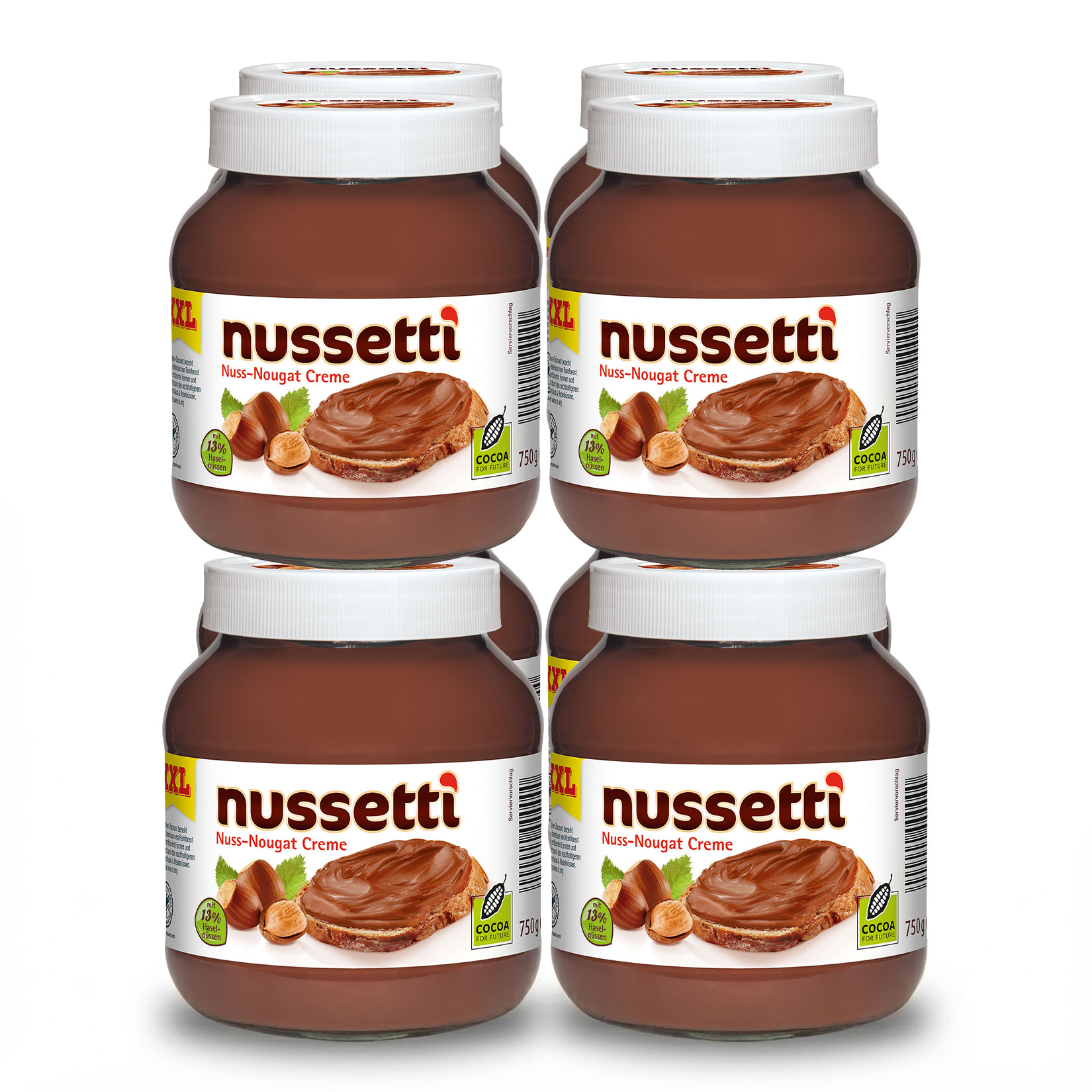Nussetti Nuss-Nougat Creme 750 g, 8er Pack - Bild 1