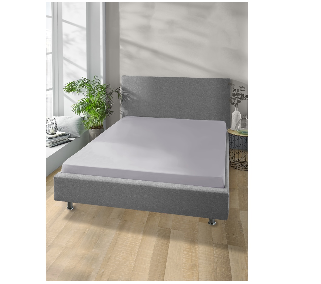 DEKOR Jersey-Spannbettlaken 200/200 cm - grau - Bild 1