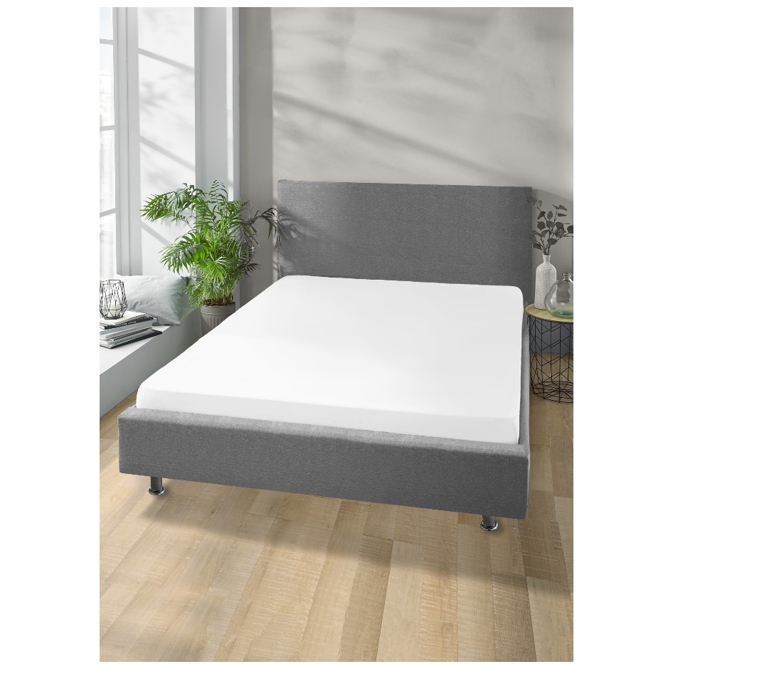 DEKOR Jersey-Spannbettlaken 200/200 cm - wei&szlig; - Bild 1