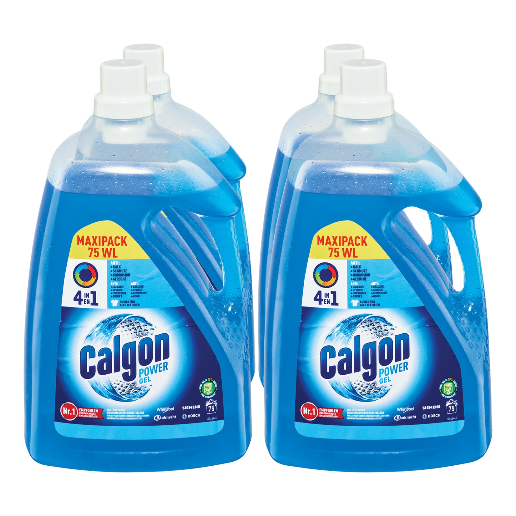Calgon 4in1 Wasserenth&auml;rter Gel 3,75 Liter, 4er Pack - Bild 1