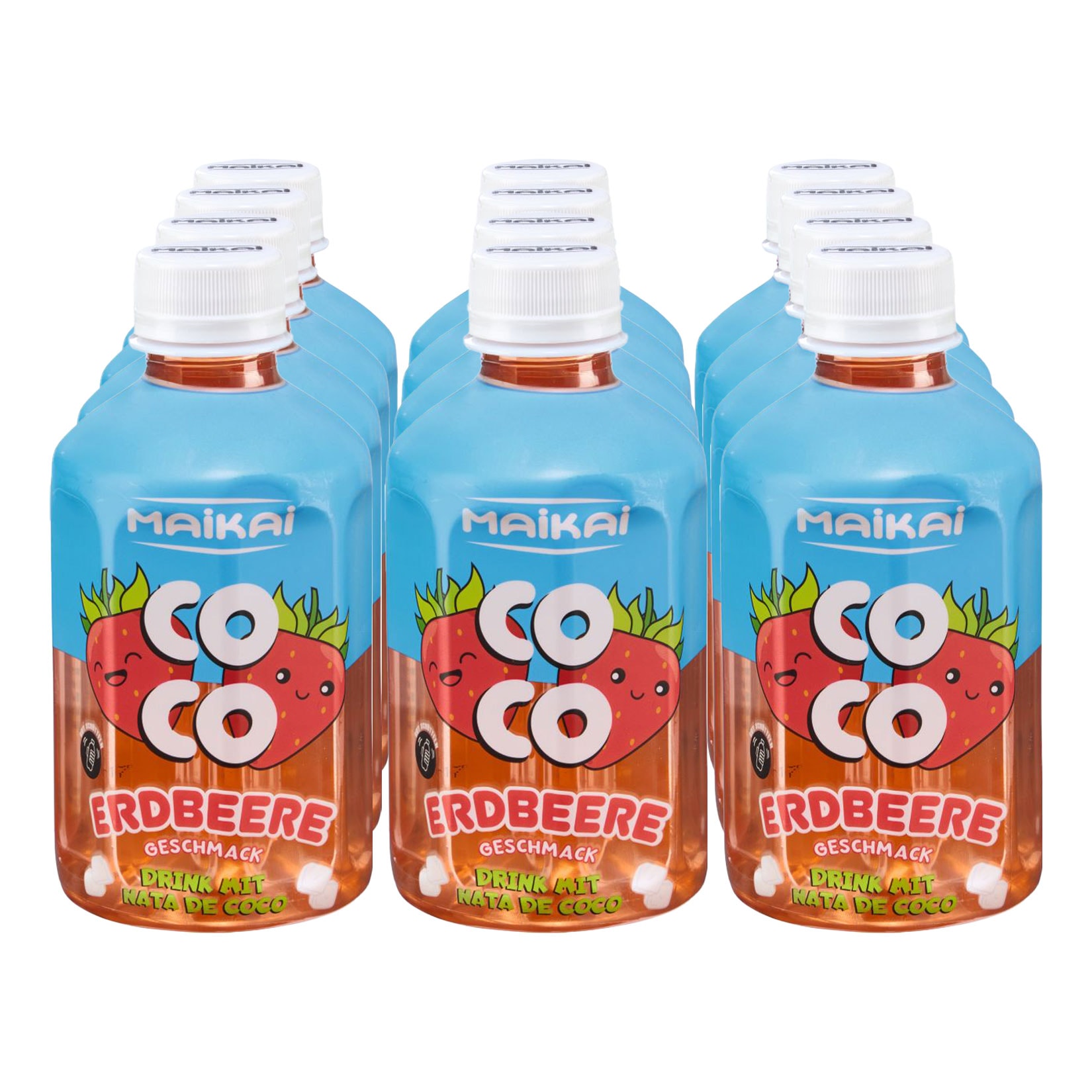 Maikai Coco Erdbeer Erfrischungsgetr&auml;nk mit Nata de Coco Drink 0,28 Liter, 12er Pack - Bild 1