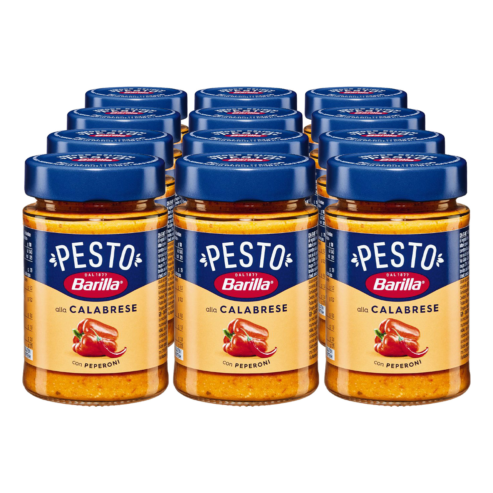 Barilla Pesto Calabrese 190 g, 12er Pack - Bild 1
