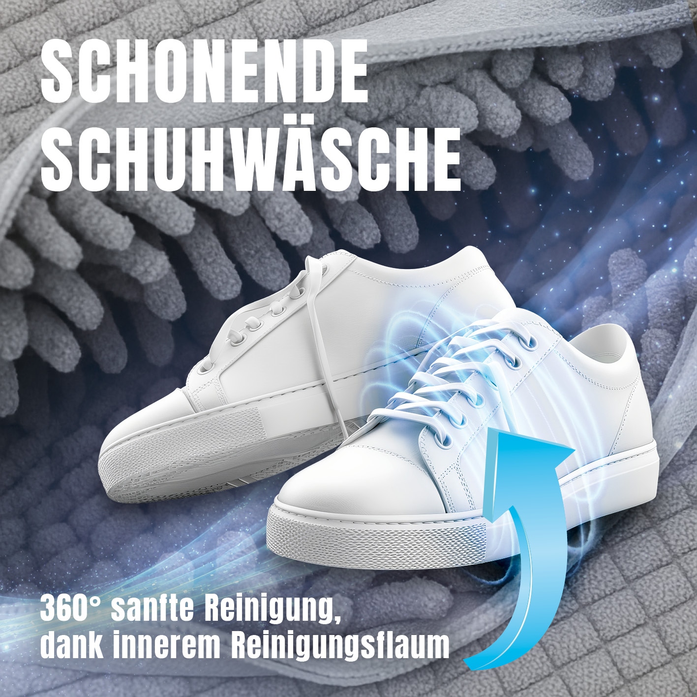 CLEANmaxx Schuhwaschbeutel 39cm grau - Bild 1