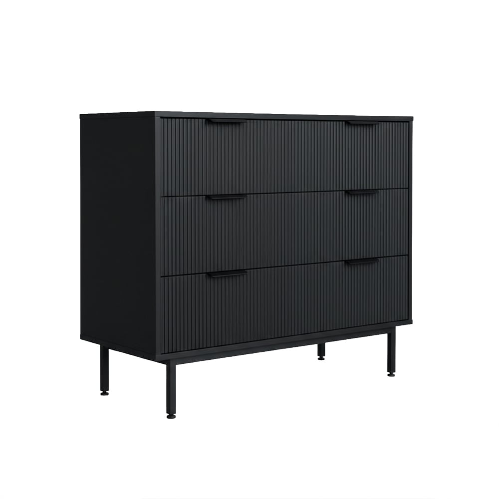 Home Deluxe Kommode NYLA Schwarz - 90 x 80 cm - Bild 1