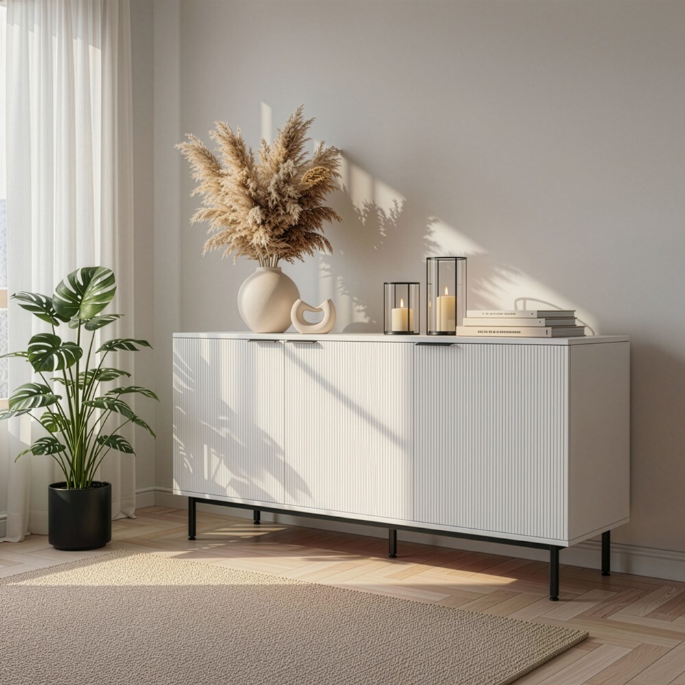 Home Deluxe Sideboard Wei&szlig; - 154 x 73 cm - Bild 1