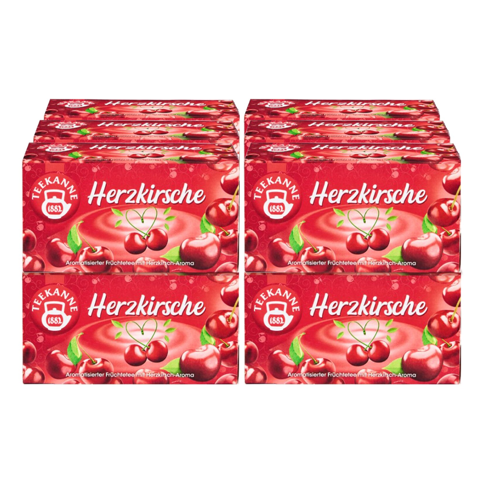 Teekanne Herzkirsche Fr&uuml;chtetee 45 g, 12er Pack - Bild 1