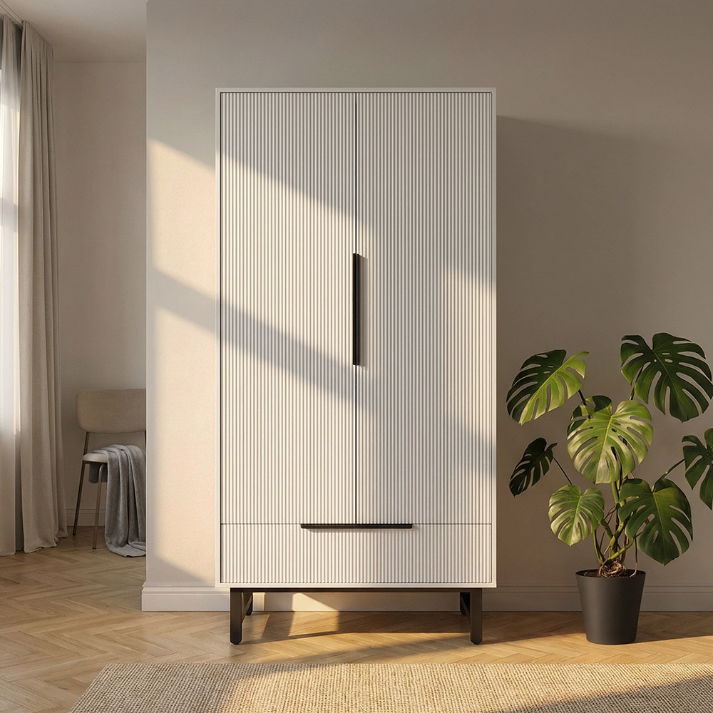 Home Deluxe Kleiderschrank NYLA Wei&szlig; - 100 x 200 cm - Bild 1