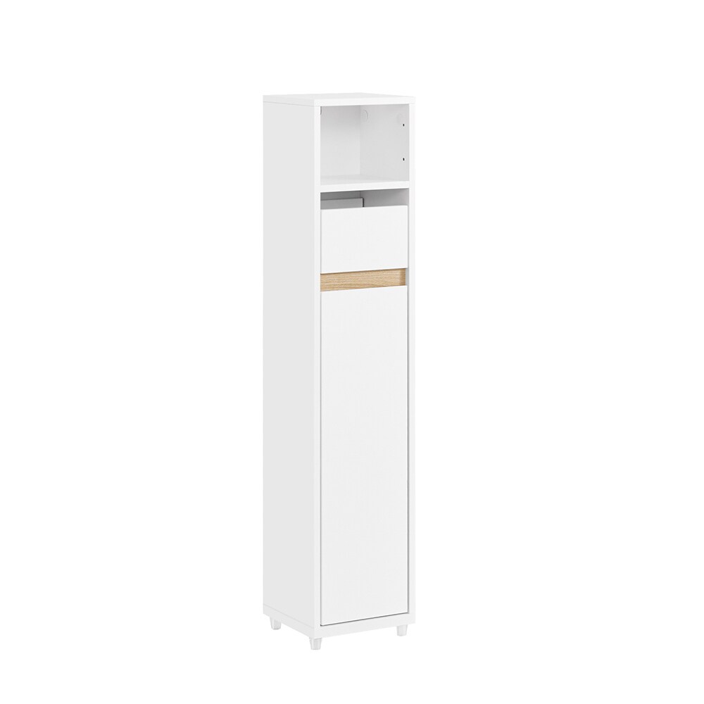 SoBuy Badunterschrank mit 1 Schublade Weiß 19,6x19,6x95,6cm Funktional