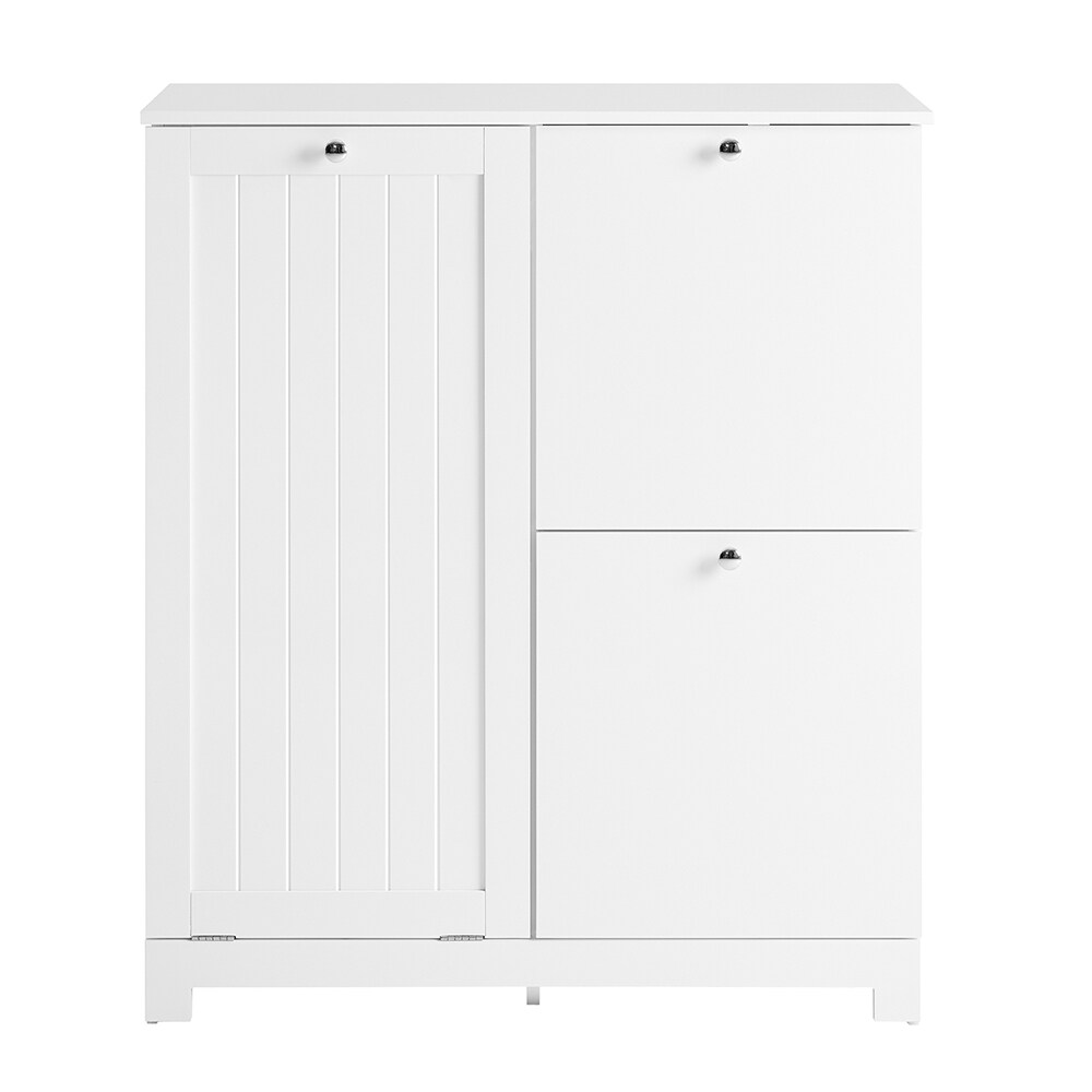 SoBuy Wäscheschrank mit 2 Schubladen Weiß 78x38x90cm Modern