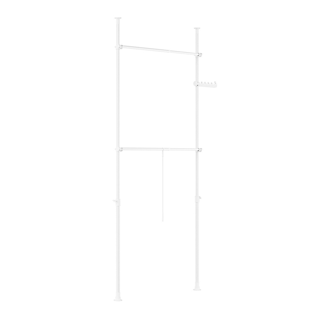 SoBuy Garderobenständer verstellbar Weiß 75x9x227cm Funktional