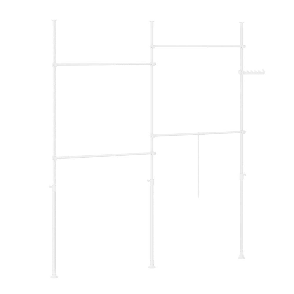 SoBuy Garderobenst&auml;nder Verstellbar Wei&szlig; 145x9x227cm Funktional - Bild 1