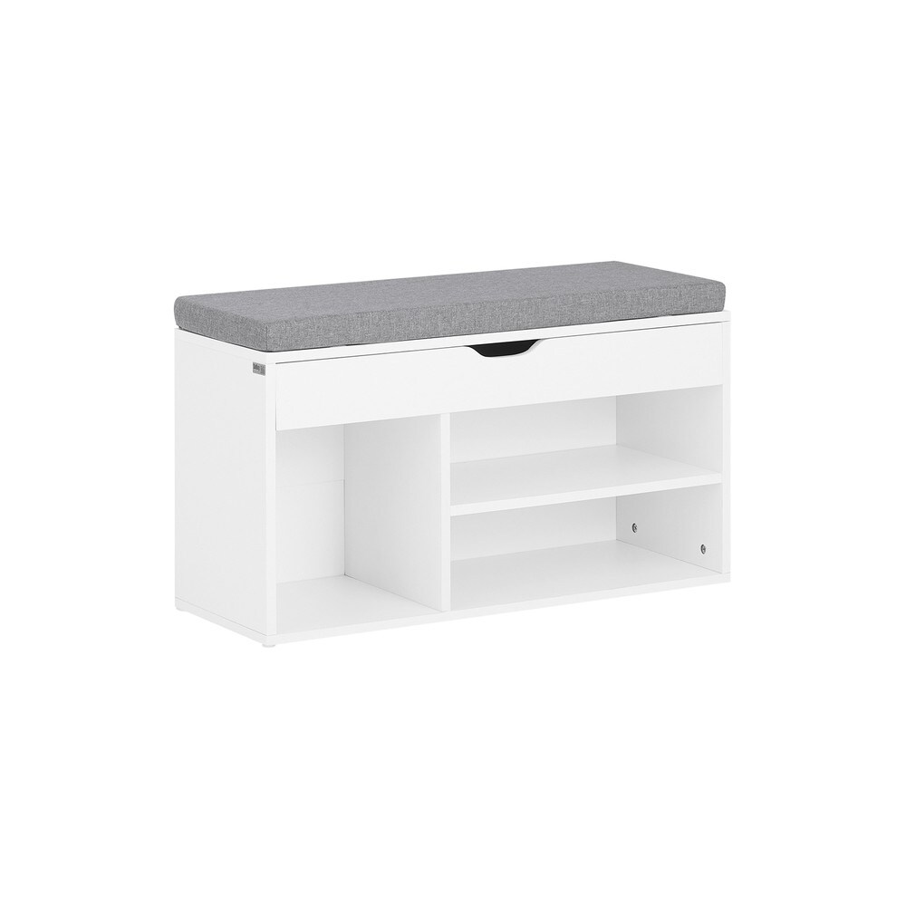 SoBuy Schuhbank mit 3 F&auml;chern Hellgrau 80x30x47,5cm Funktional - Bild 1