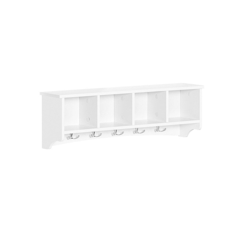 SoBuy Wandgarderobe mit 1 Ablage Wei&szlig; 72x15,5x23cm Modern - Bild 1