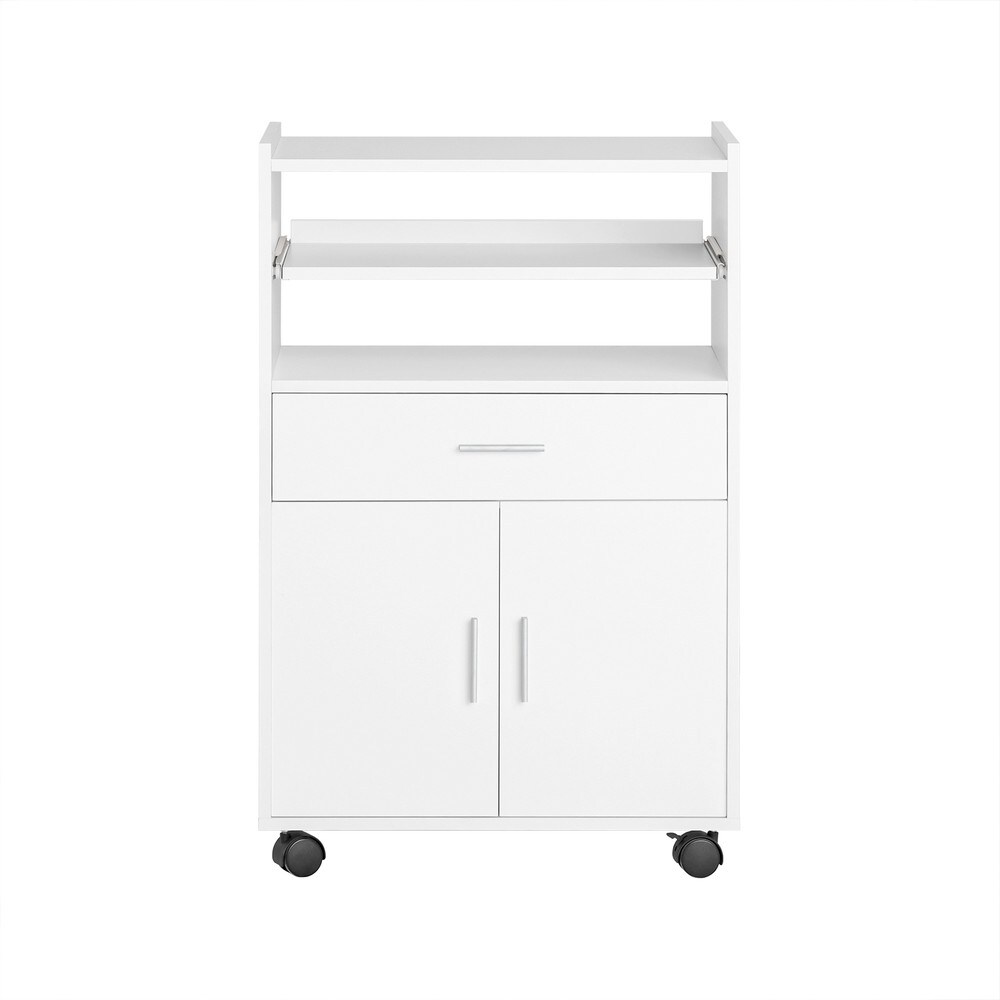 SoBuy Küchenwagen mit 1 Schublade Weiß 59x40x92cm Funktional