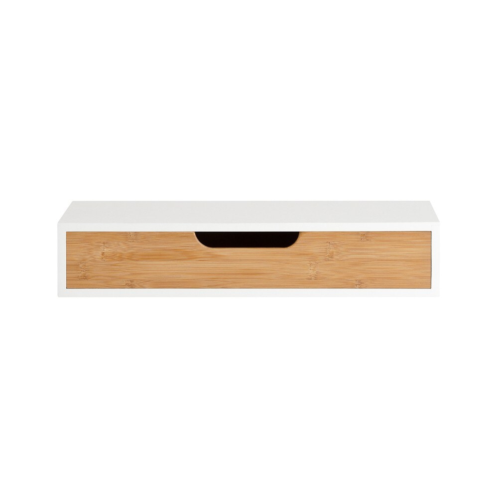 SoBuy Wandregal mit Schublade Holzfarbe 40x24,5x8cm Modern - Bild 1