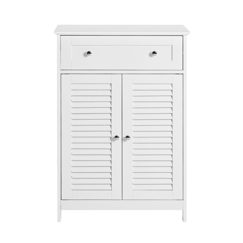 SoBuy Badunterschrank mit 1 Schublade Wei&szlig; 60x35x87cm Rustikal - Bild 1