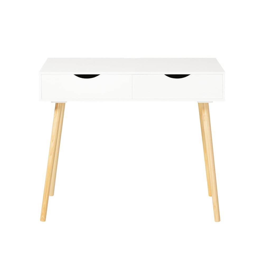 SoBuy Schreibtisch mit 1 Schublade Holzfarbe 90x45x77cm Minimalistisch - Bild 1