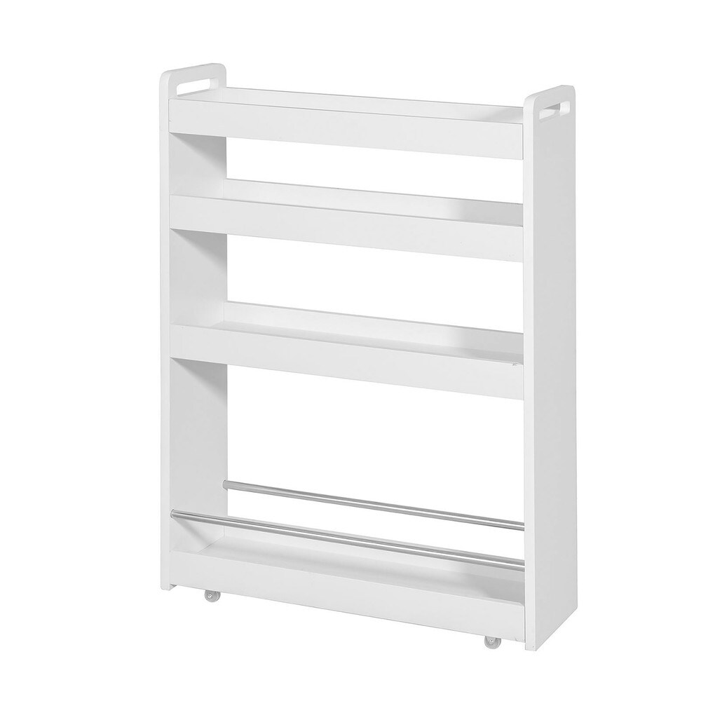 SoBuy Küchenwagen mit 4 Shelves Weiß 60x18x81,5cm Funktional | 04251388602935