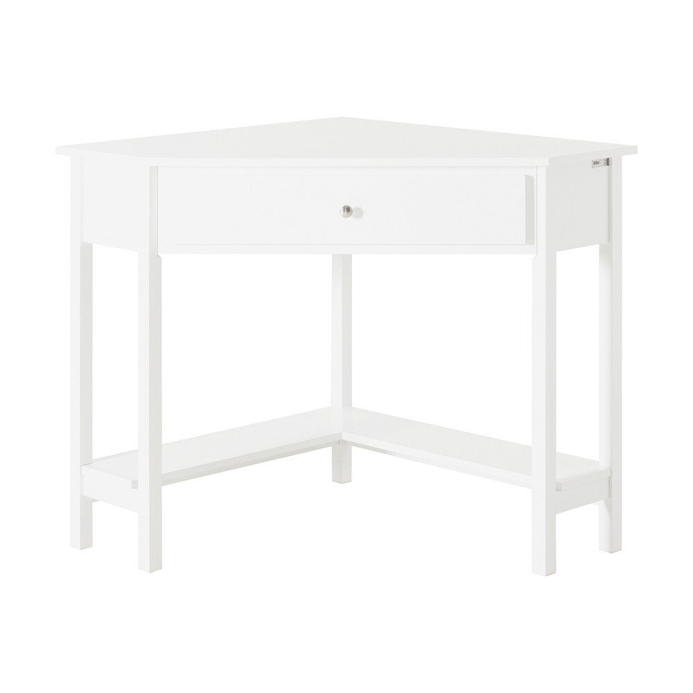 SoBuy Schreibtisch mit einer Schublade Weiß 76x76x76,5cm Minimalistisch | 04251388608296