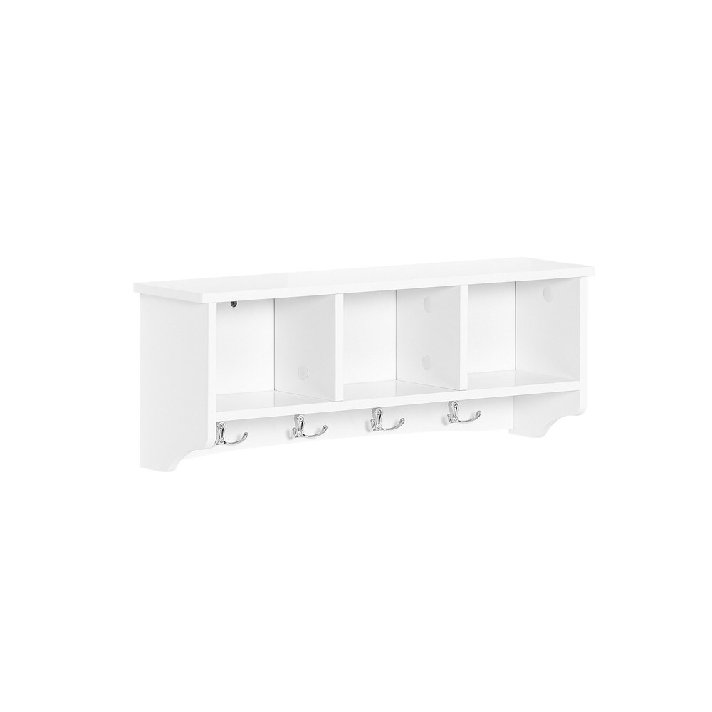 SoBuy Wandgarderobe mit 1 Ablage Wei&szlig; 61x15x23cm Modern - Bild 1