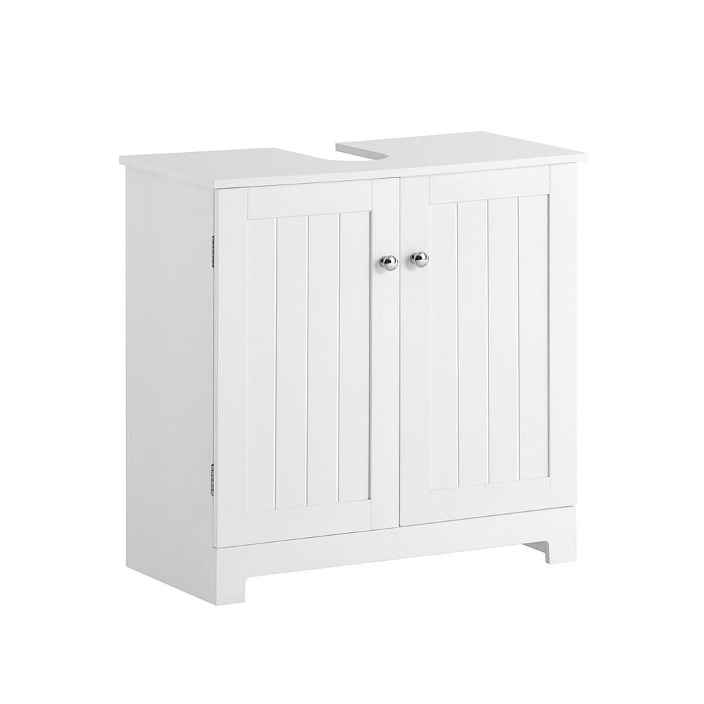 SoBuy Waschbeckenunterschrank mit 2 T&uuml;ren Wei&szlig; 60x30x60cm Modern - Bild 1