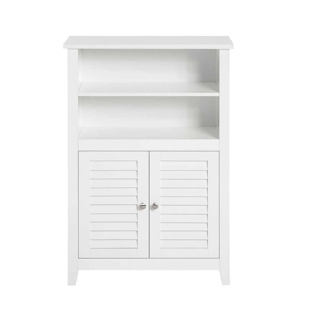 SoBuy Badunterschrank mit 2 Türen Weiß 60x25,5x90cm Klassisch