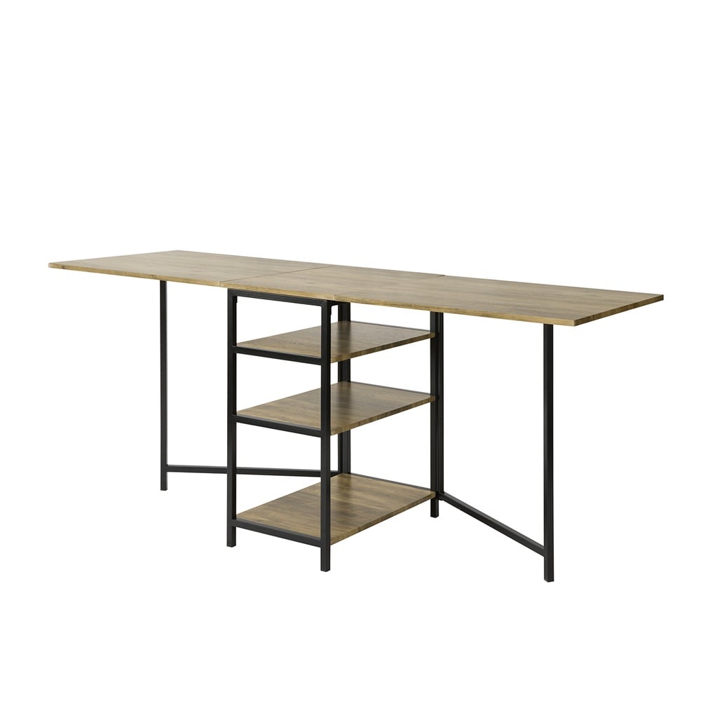 SoBuy Schreibtisch mit 3 Regalen Holzfarbe 180x60x76,5cm Funktional - Bild 1