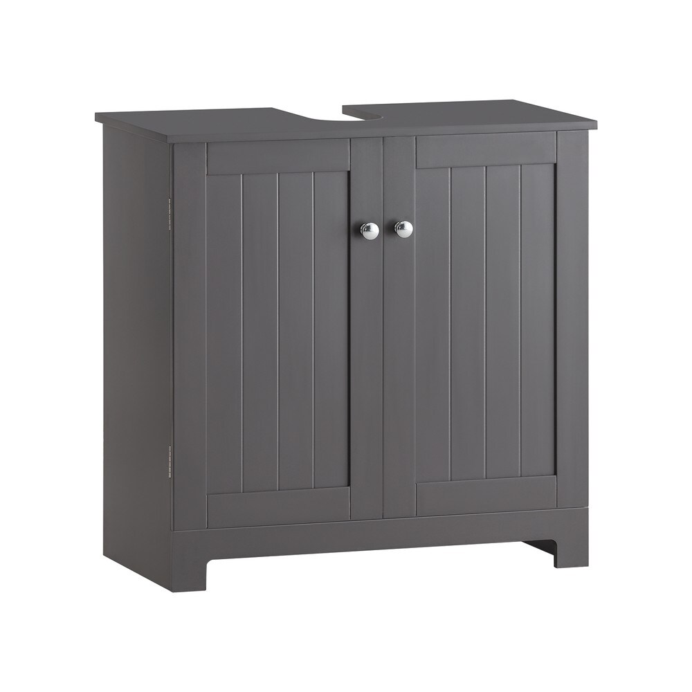 SoBuy Waschbeckenunterschrank mit 2 T&uuml;ren Dunkelgrau 60x30x60cm Funktional - Bild 1