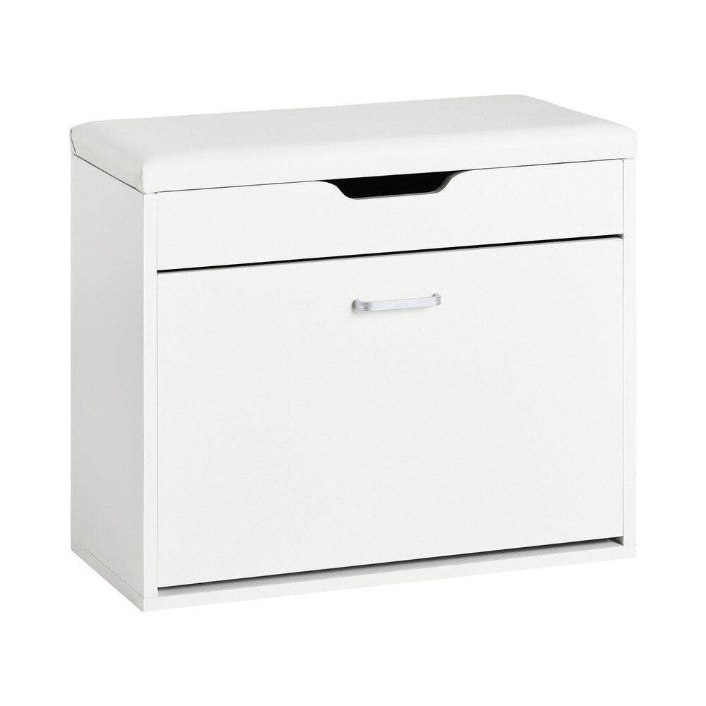 SoBuy Schuhbank mit 1 T&uuml;r Wei&szlig; 60x30x50cm Funktional - Bild 1