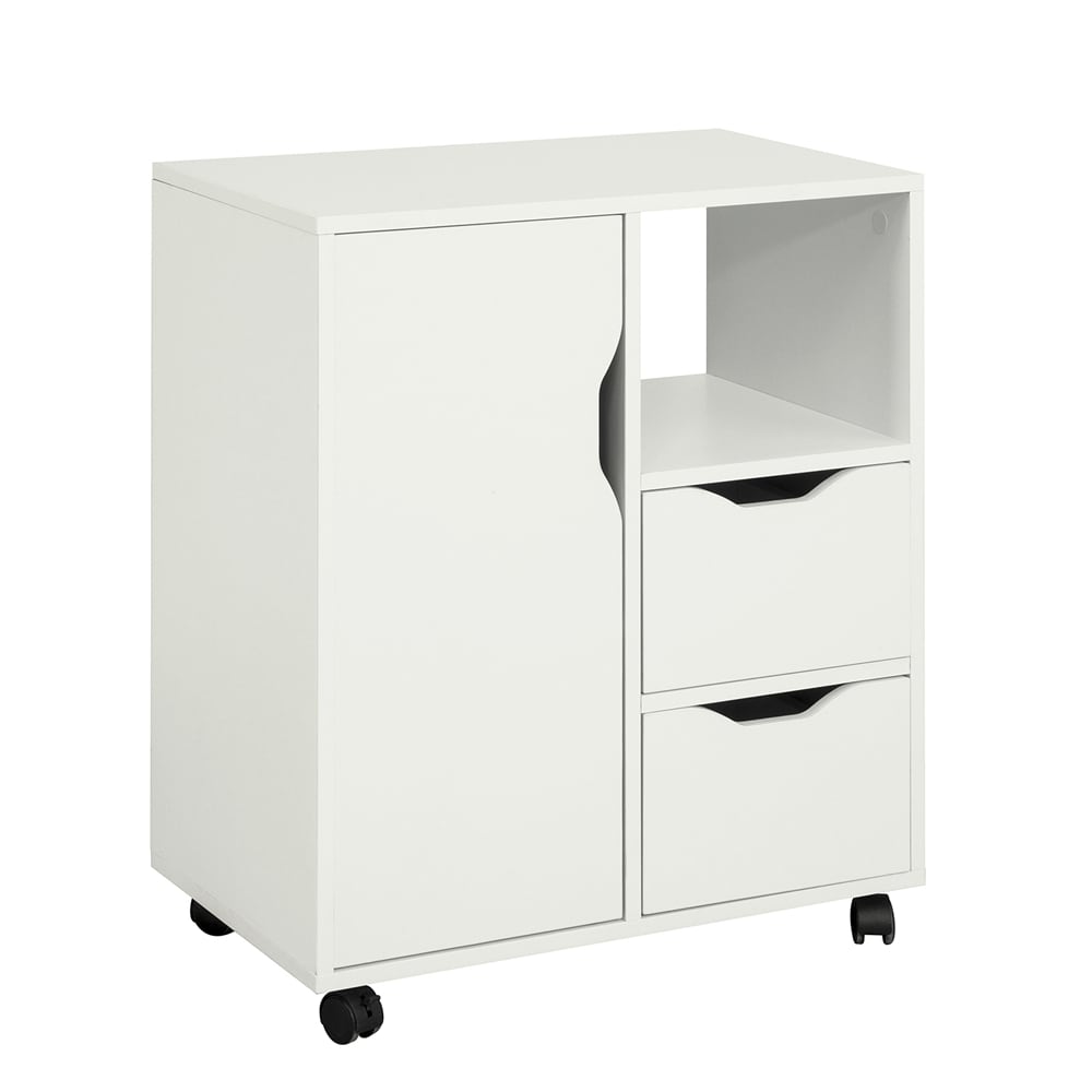 SoBuy B&uuml;roschiebeschrank mit 2 Schubladen Wei&szlig; 60x35x70cm Modern - Bild 1