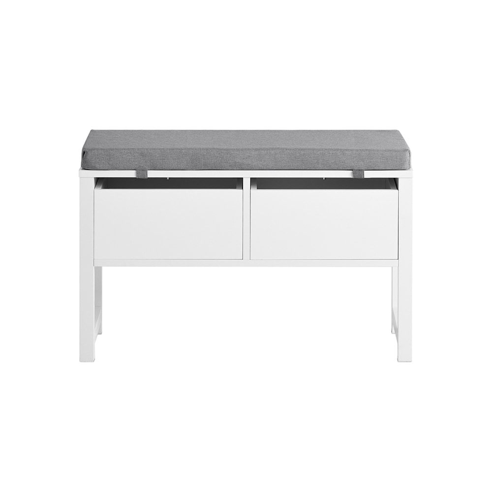 SoBuy Schuhbank mit 2 Schubladen Wei&szlig; Klassisch - Bild 1