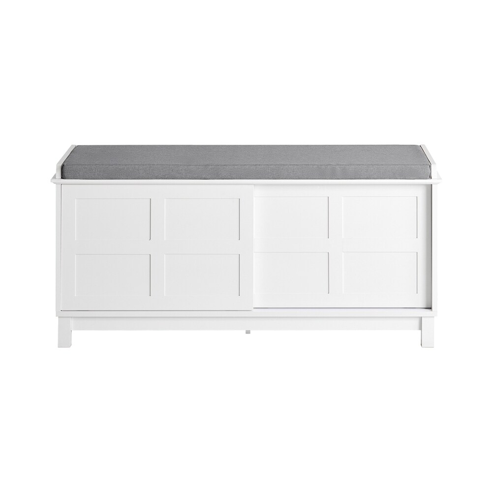 SoBuy Schuhbank mit einer Schublade Weiß 114x40x53cm Klassisch | 04251388614495