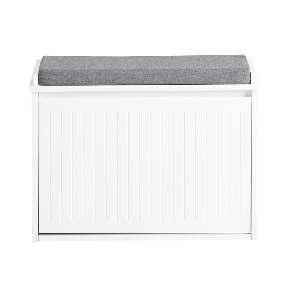 SoBuy Schuhbank mit 1 Tür Weiß 62x25x46cm Funktional