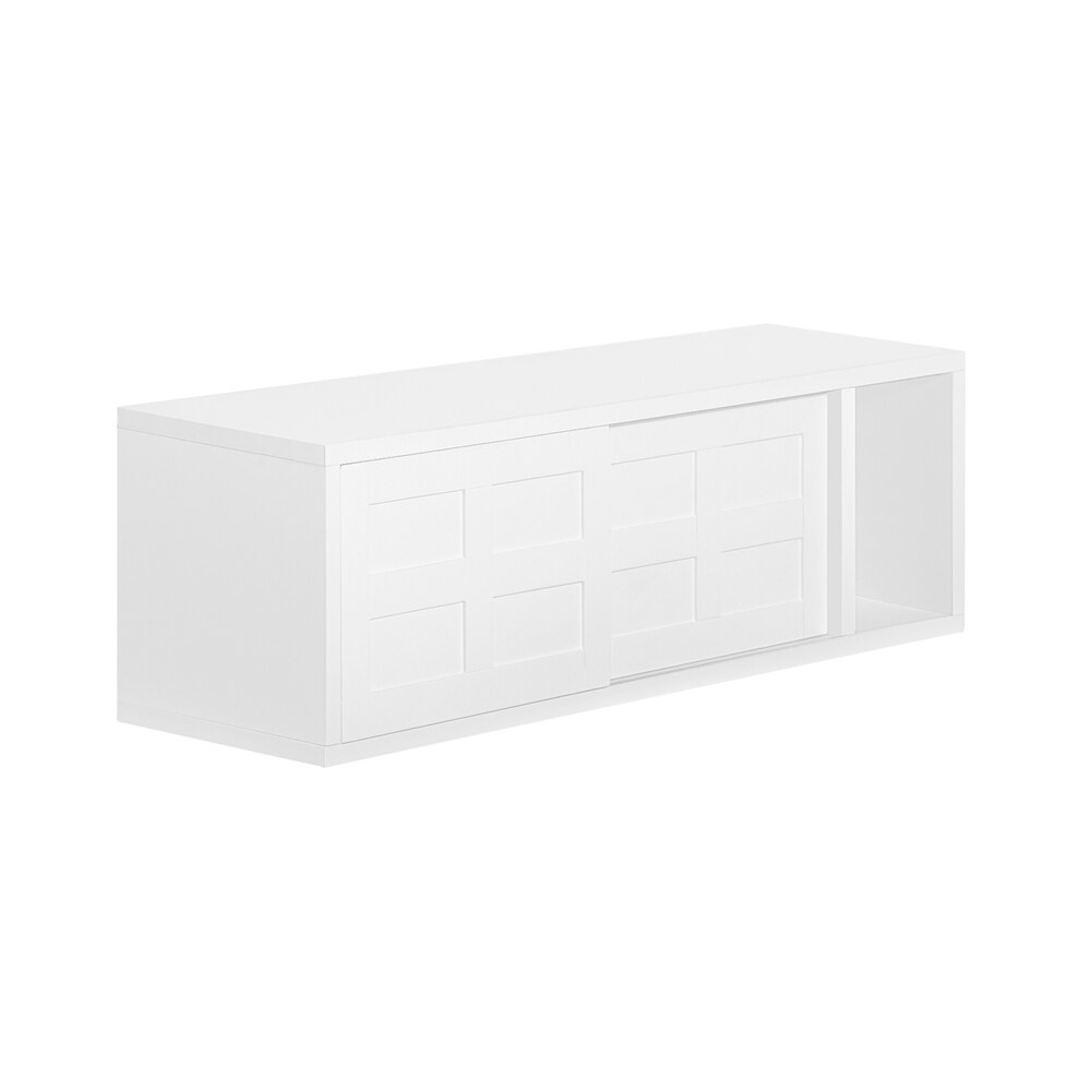 SoBuy Wandgarderobe mit 2 Türen Weiß 75x20x23cm Modern | 04251388617618