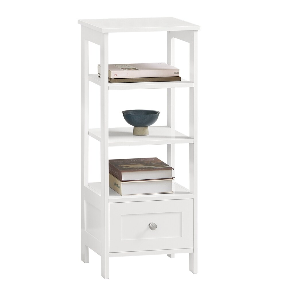 SoBuy Couchtisch mit 1 Schublade Wei&szlig; 30x28x74cm Rustikal - Bild 1