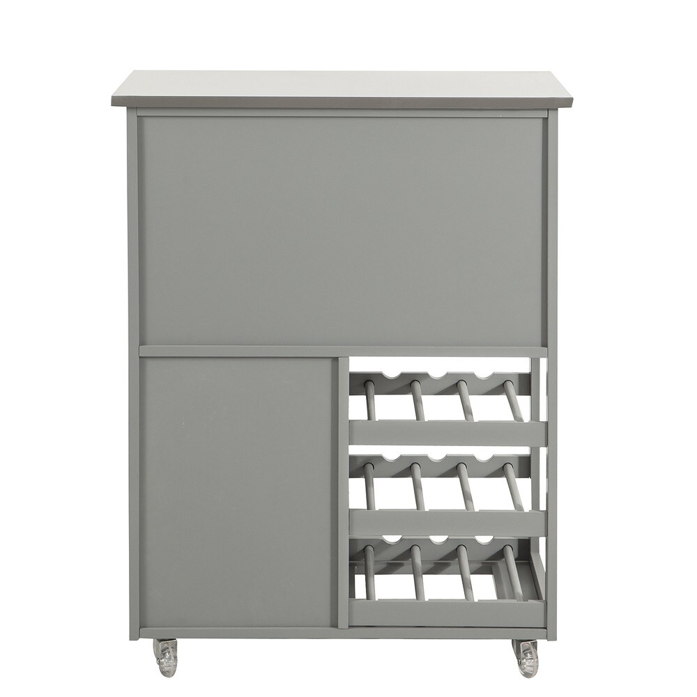 SoBuy Küchenwagen mit 1 Schublade Hellgrau 67x37,5x86,5cm Modern