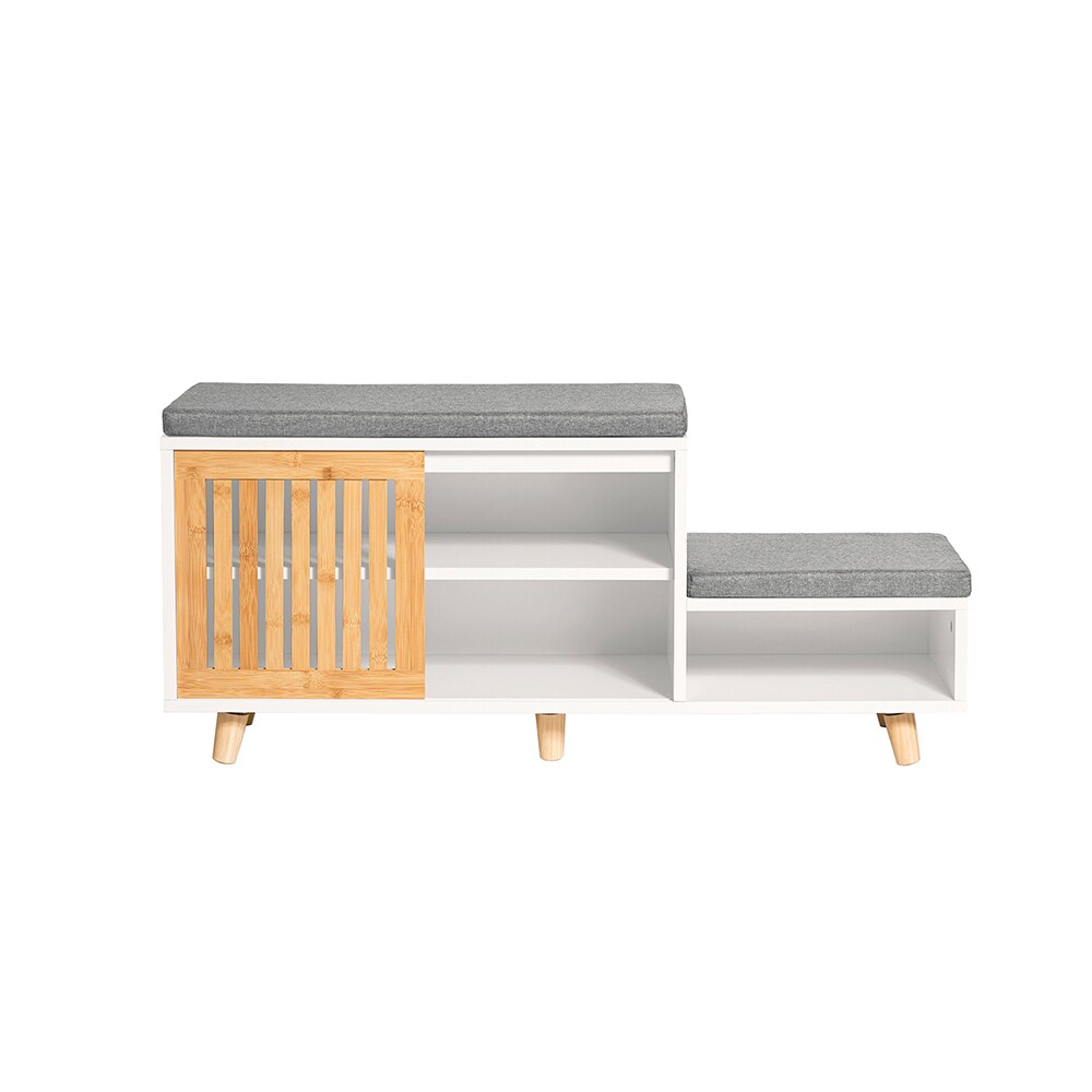 SoBuy Schuhbank mit 1 Tür Holzfarbe 100x35x45cm Klassisch | 04251388618943