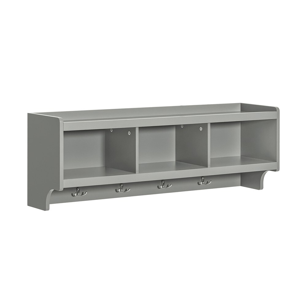 SoBuy Wandgarderobe mit 1 Ablage Hellgrau 100x24,7x35cm Industriell - Bild 1