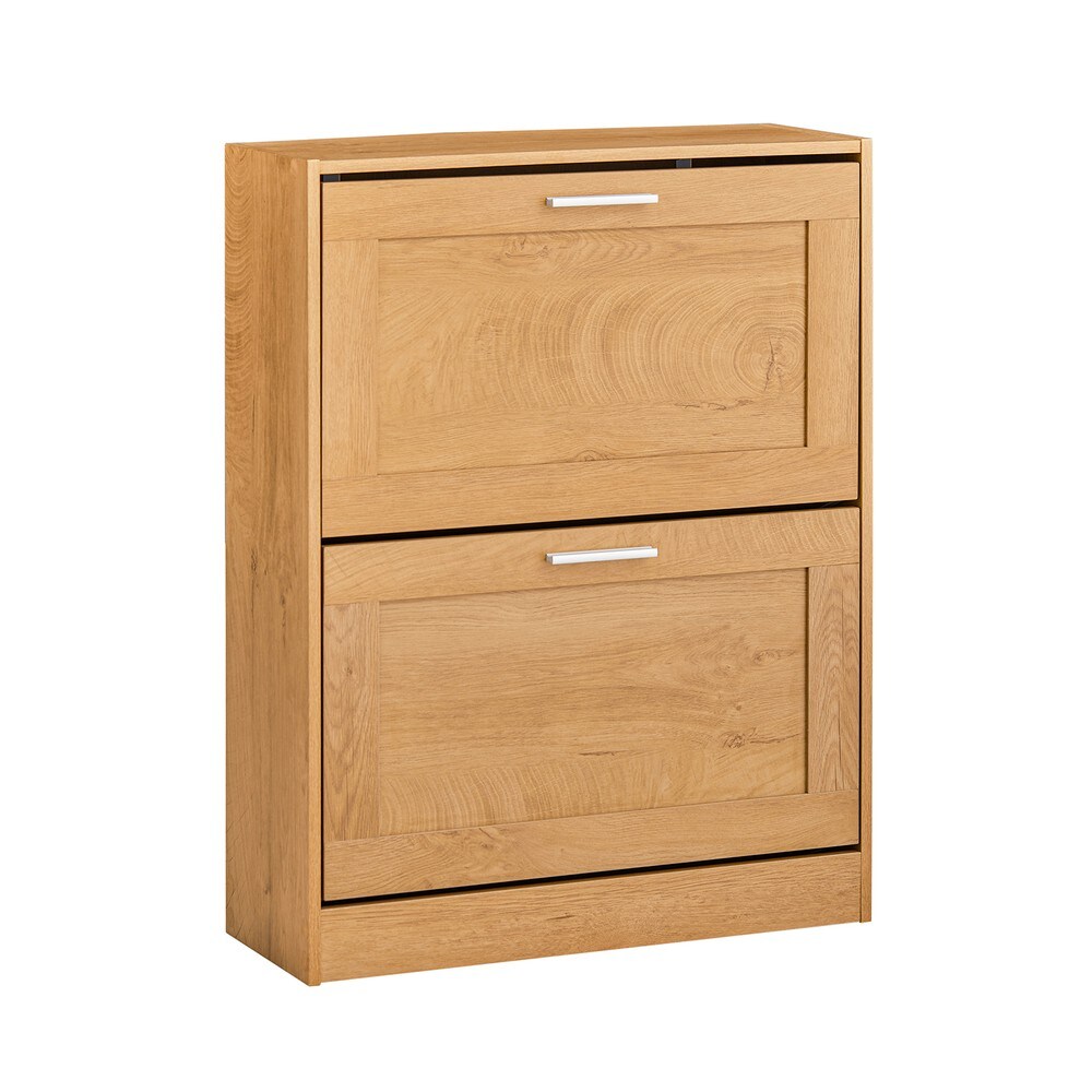 SoBuy Schuhschrank mit 2 Türen Holzfarbe 59,5x23x79,5cm Funktional | 04251388621134