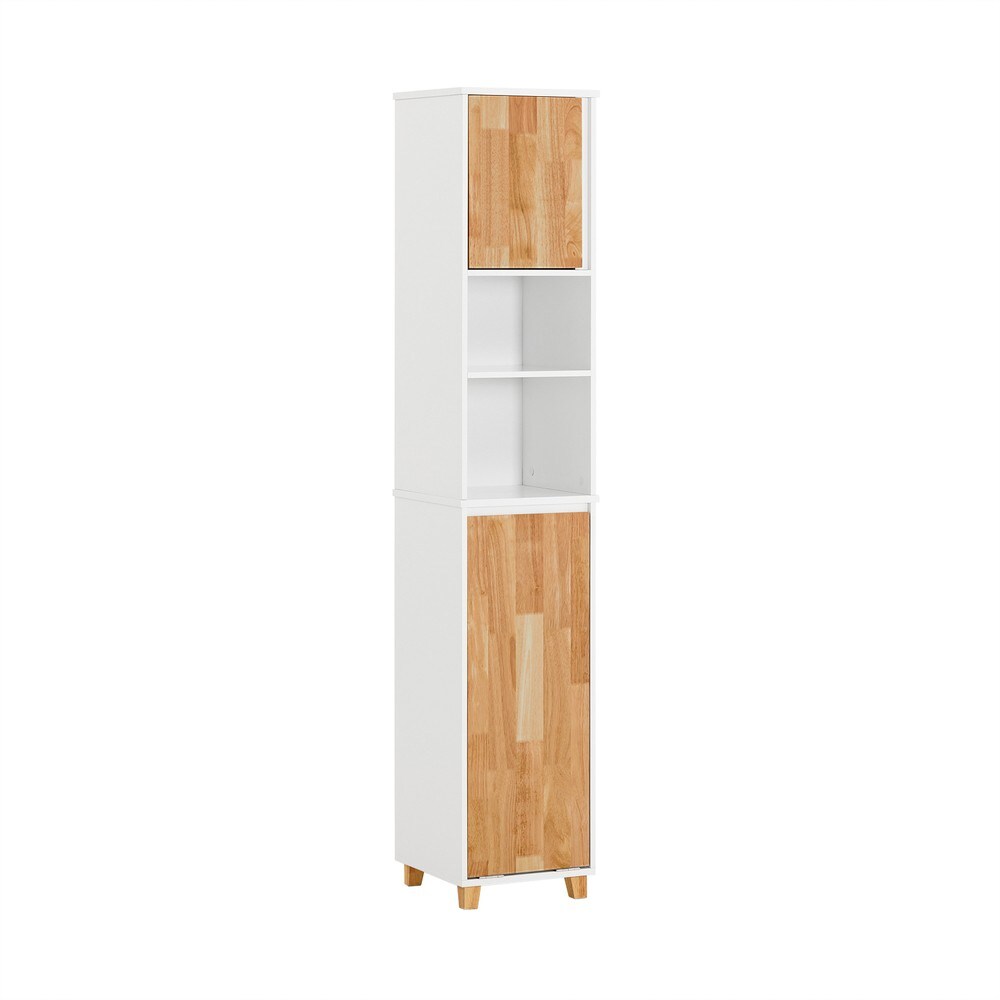 SoBuy Badezimmer-Hochschrank mit 2 T&uuml;ren Wei&szlig; 33x32x170cm Funktional - Bild 1