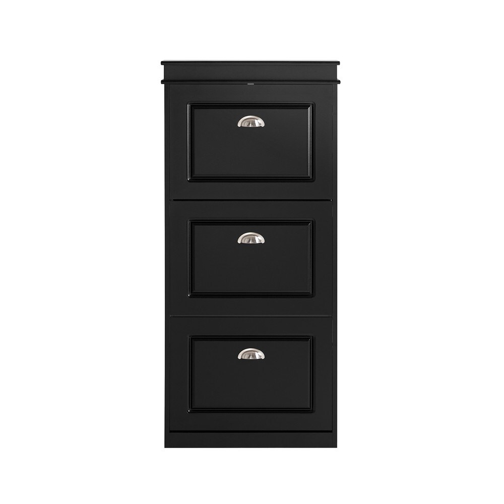 SoBuy Schuhschrank mit 3 Türen Schwarz Modern | 04251388621455