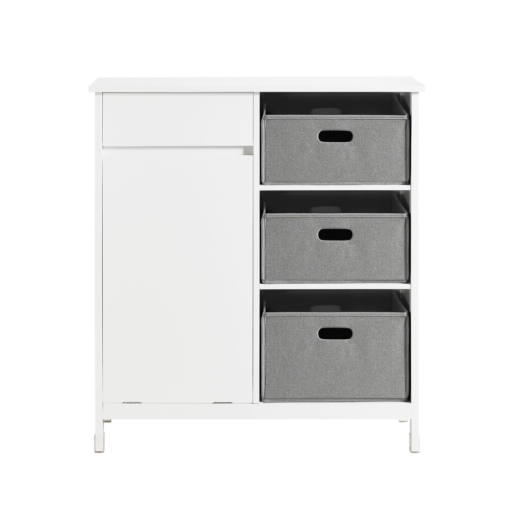 SoBuy W&auml;scheschrank mit 1 Schublade Wei&szlig; 80x38x90cm Funktional - Bild 1