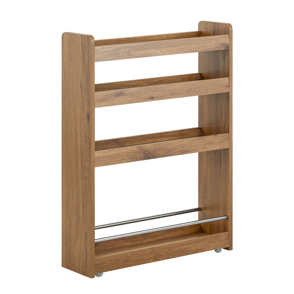 SoBuy K&uuml;chenwagen mit 4 Regalb&ouml;den Dunkelbraun 60x18x81cm Funktional - Bild 1