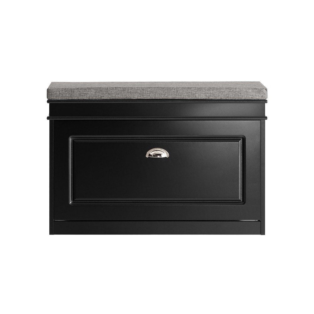 SoBuy Schuhbank mit 1 T&uuml;r Schwarz 75x24x51cm Funktional - Bild 1