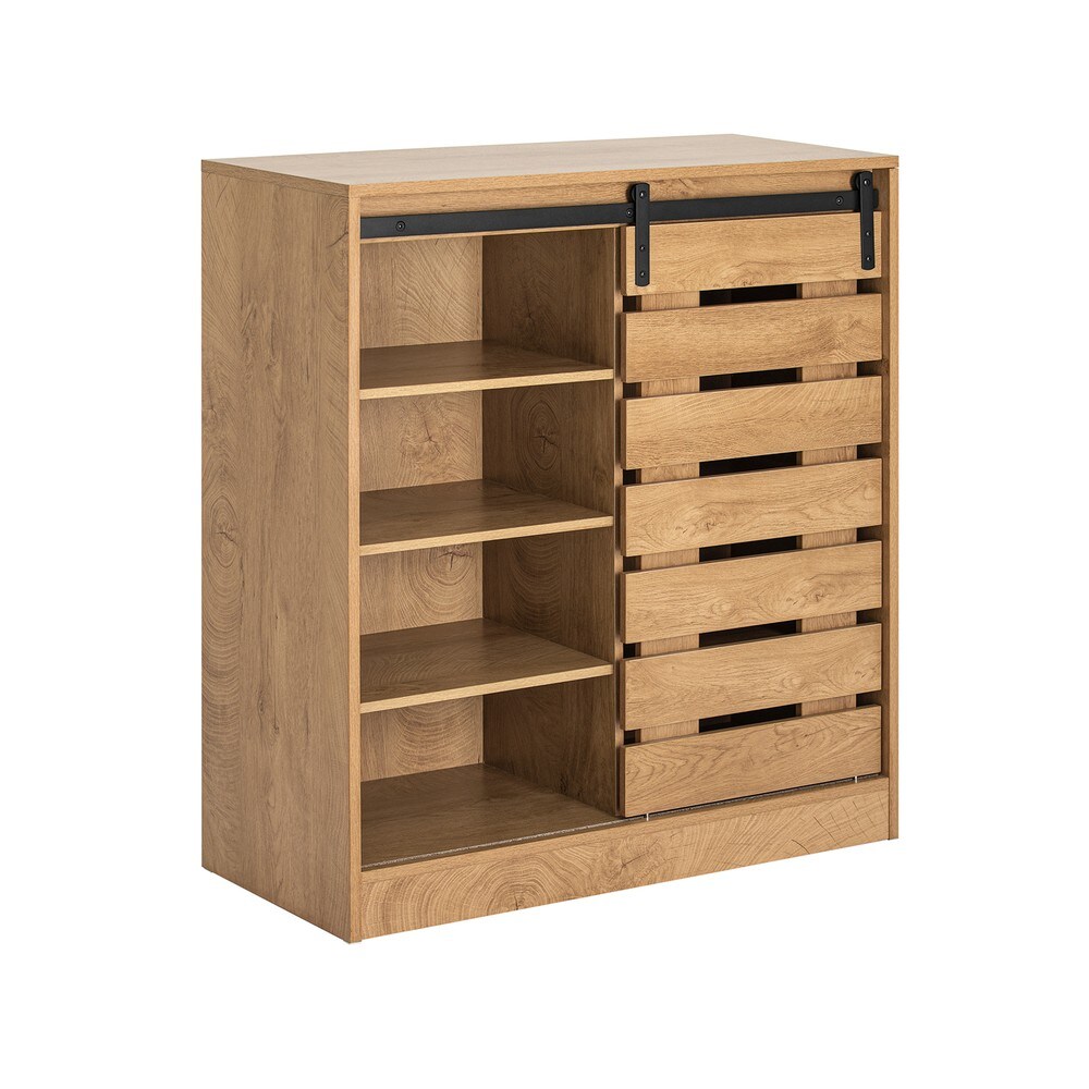 SoBuy Schuhschrank mit 1 Tür Holzfarbe 80x35x89cm Modern | 04251388624692