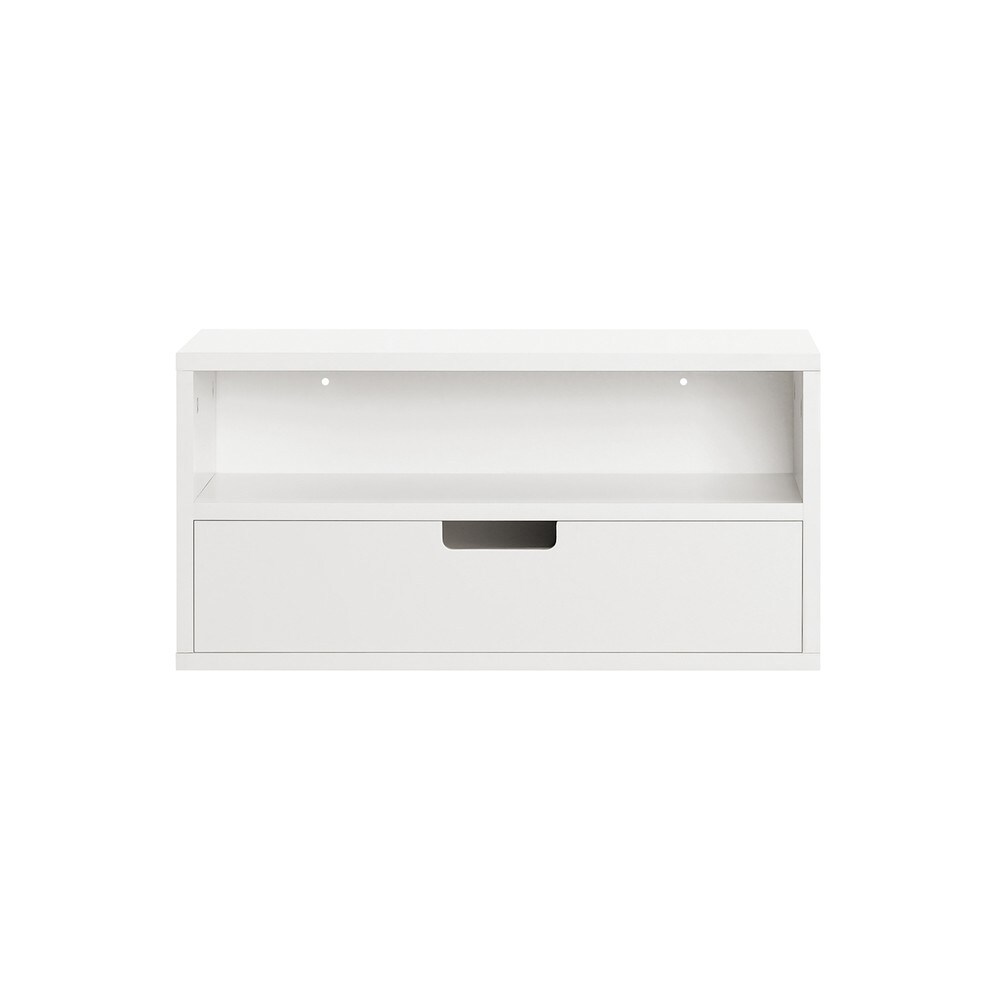 SoBuy Bettablage mit 1 Schublade Wei&szlig; 45x25x22cm Funktional - Bild 1