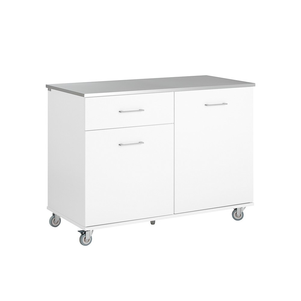 SoBuy Kücheninsel 1 drawer Weiß 120x56x90,5cm Funktional | 04251388624753