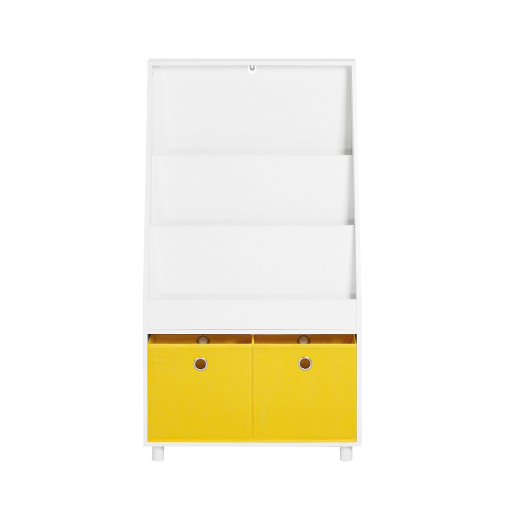 SoBuy Kinderregal mit 2 Boxen Wei&szlig; 60x25x110cm Funktional - Bild 1