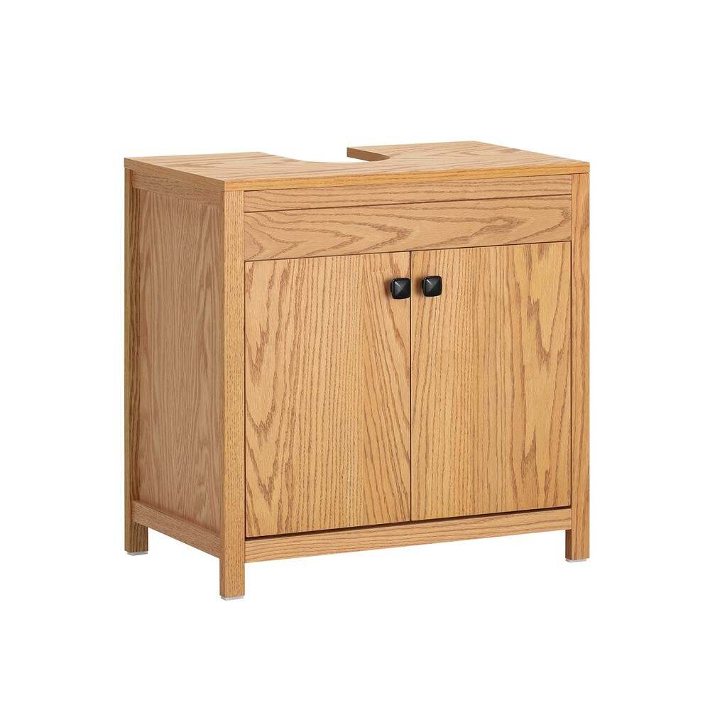 SoBuy Waschbeckenunterschrank mit 2 Türen Holzfarbe 60x35x60cm Modern | 04251388621738