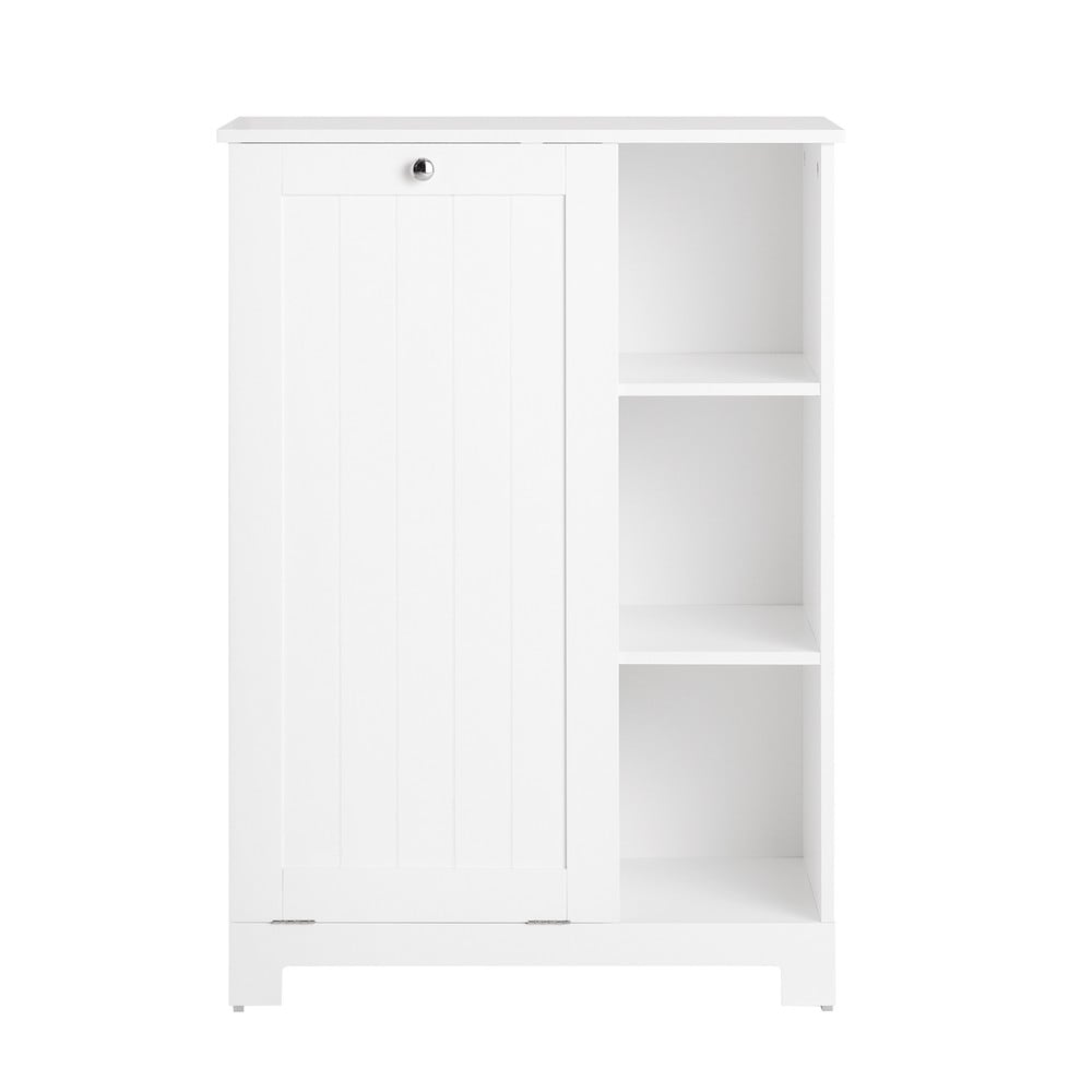 SoBuy Badezimmerschrank mit einer T&uuml;r Wei&szlig; 60x38x85cm Funktional - Bild 1